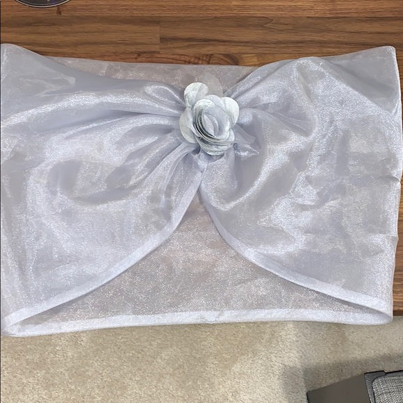 David's Bridal | Dresses | Silver Gray Organza Dress | Poshmark